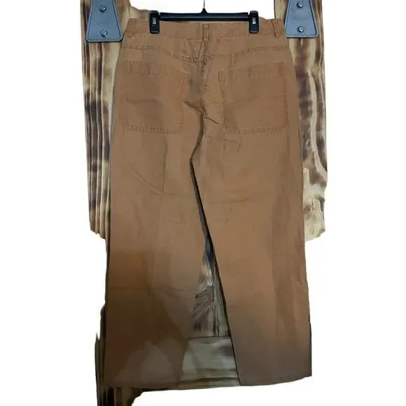 Linen & Cotton ''Abe'' Pants in Gold Earth Orange size 33 - Picture 4 of 7